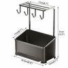 Drainage Base Sponge Drainage Rack Gunmetal Gray Multifunctional Kitchen Rack  Cleaning Supplies