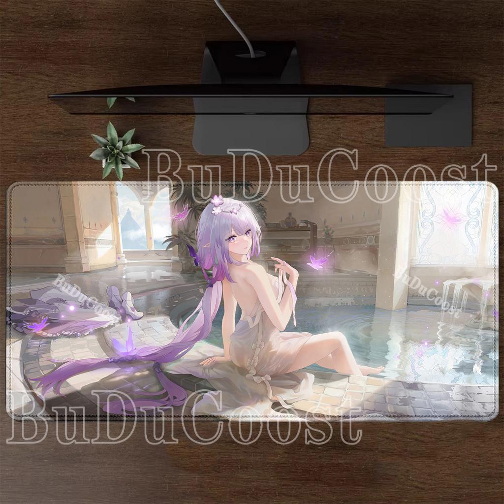 Anime Sexy Girl Castorice Honkai Star Rail HSR Mouse Pad Large Keyboard Mousepad Office Nonslip Base Gaming HD Printing Desk Mat