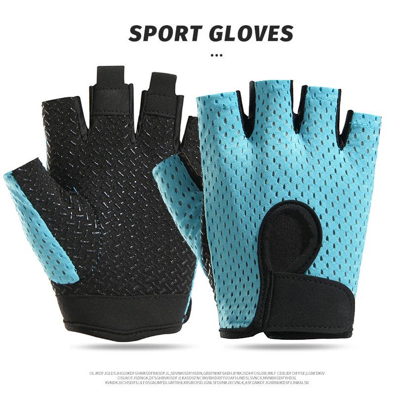 

Fitness Half Finger Gloves for Men and Women Outdoor Wear Resistant Breathable Non Slip Hand Guard Bicycle Riding Sports Thin Gloves L