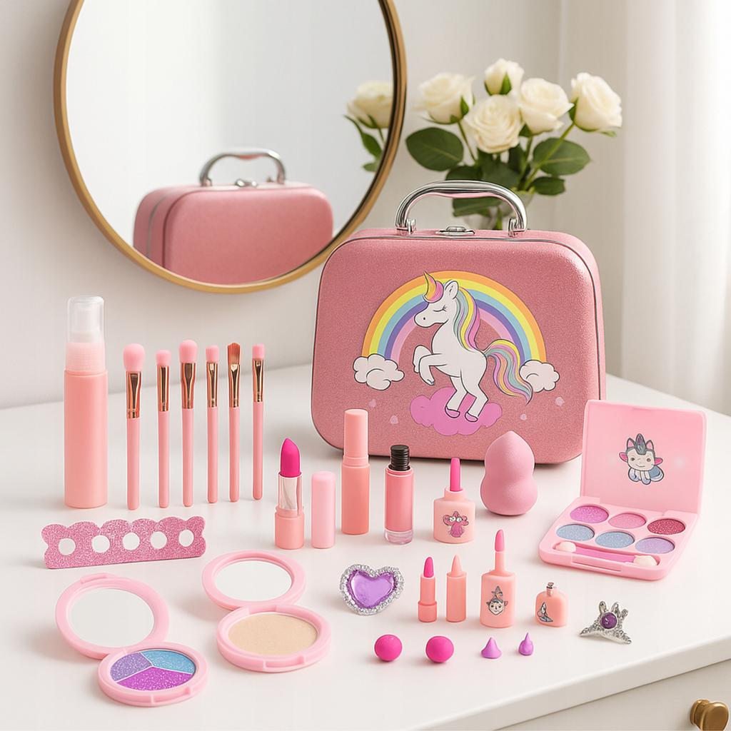 Nail Makeup Set Cosmetic Bag Case Cosmetics Makeup For Children