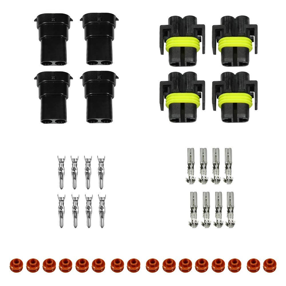 

HUIQIAODS H11/H8/H9 Waterproof Adapter for HID, Waterproof Coupler, Xenon Treatment, Wire Thickness 0.1 -