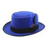 Unisex Round Top Woolen Small Hat, Gentleman Jazz Hat, Holiday Versatile Decorative Hat
