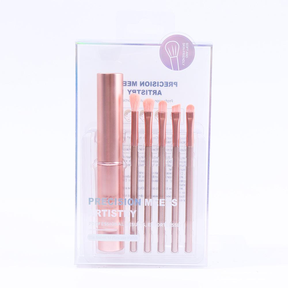Cangzhou 5-teiliges Lidschattenpinsel-Set mit Aufbewahrungsbecher – Starker Griff, Minimale Puderaufnahme & Kein abfliegendes Puder