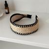 Elegant French-Style Woven Headband for Women, High-End Hair Hoop Accessory with High Skull Top Design