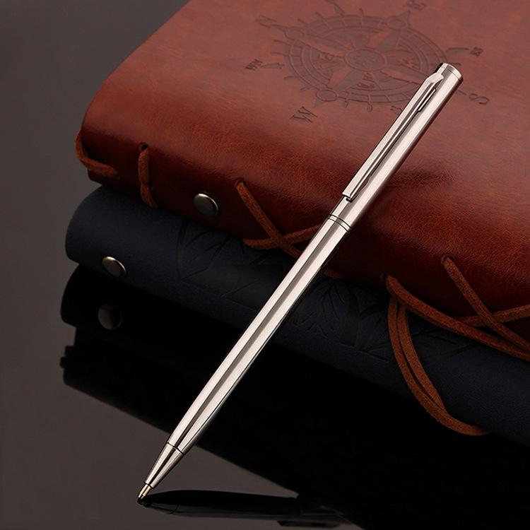Metal Plated Rotary Ballpoint Pen Business Advertising Gifts Hotel Pen Signature Pen Office Pen Student Exam Pen Stationery