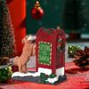 Cartoon Little Red Dog Santa Mailbox Villages Sets Christmas Mailbox Living Room Bedroom Tabletop Figurine Village Accessories