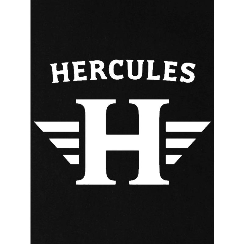 European sizes HERCULES with Bold H Men's Casual Short-sleeved Round Neck T-shirt, Micro-elastic Knitted Fabric, Printed T-shirt, Regular Fit