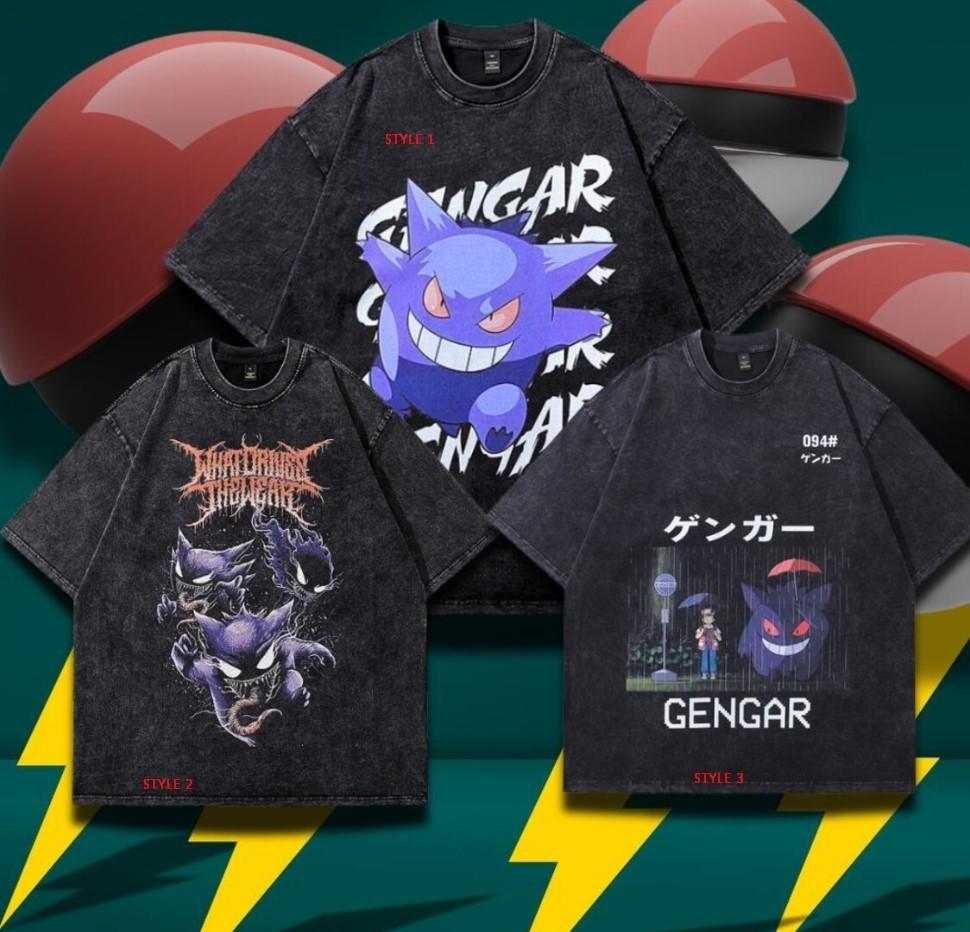 Anime Ghost Character Tee Inspired by pokemon t shirt – Unisex Oversized M