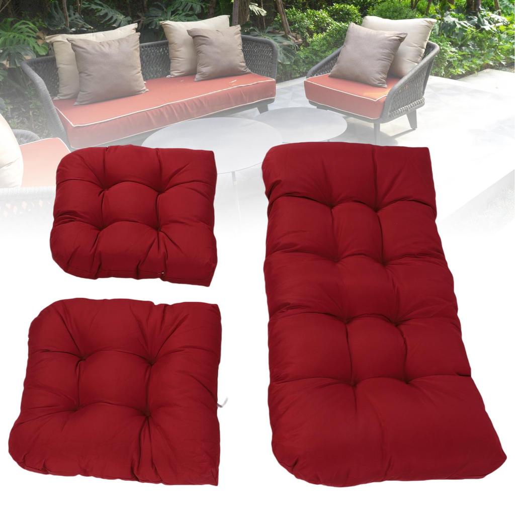 3pcs Indoor Tufted   Chair Cushions 1 Lovest and 2 U Shape Cushions for Patio Furniture Outdoor St Cushions Set