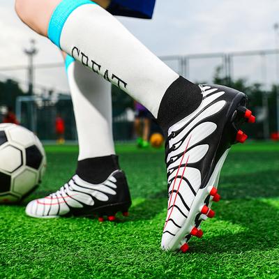 Approval of Overseas Men's and Women's Adult High-top Breathable Football Shoes Artificial Turf Training Shoes Professional Competition Shoes