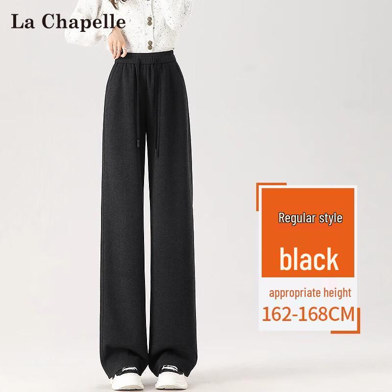 

La Chapelle Women s Herringbone Wool Wide-Leg Pants L