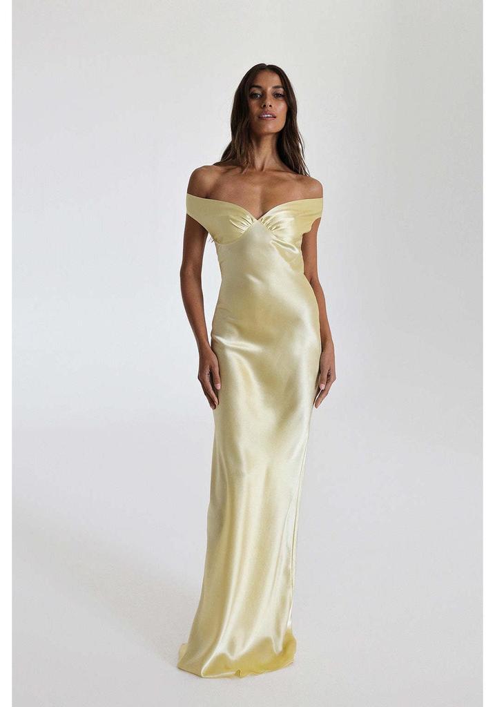 2025 European High-End Off-the-Shoulder Satin Fishtail Evening Gown