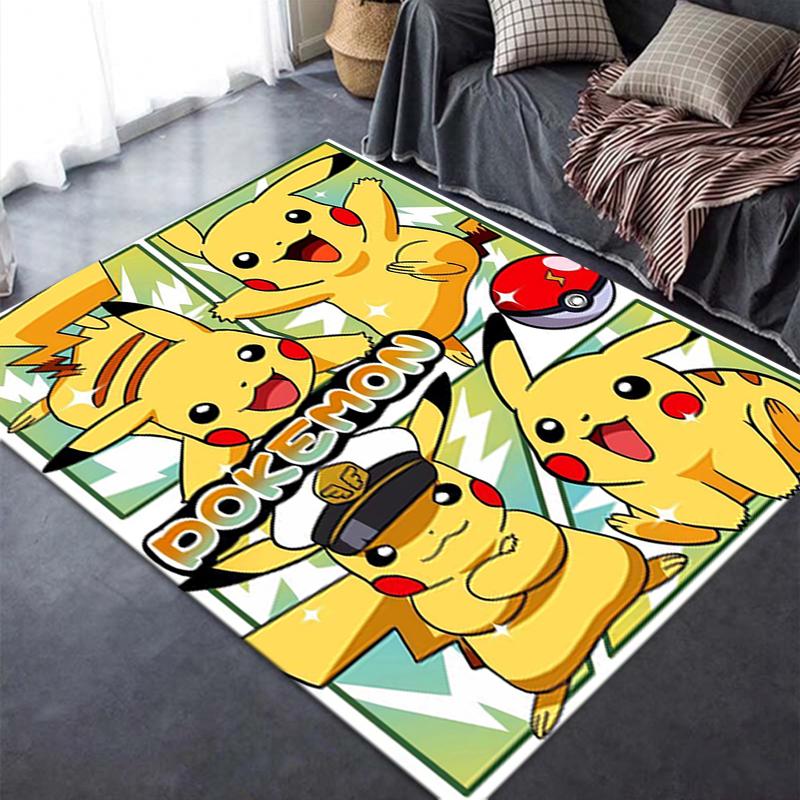 2025 New Pokemon Carpet Rug for Living Room Bedroom Home Sofa Decoration,Kids Play Non-slip Floor Mat76