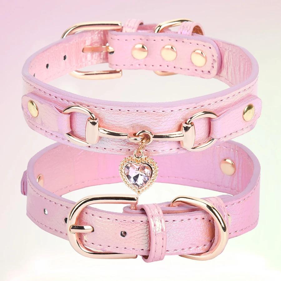 Articles for Dogs Pet Dog Accessories Collar Leash Trainings Supplies Luxury Material Small Harness Collars Large Pets Leather