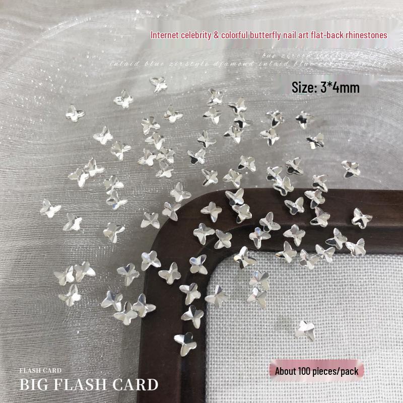 

Mini Colorful Butterfly Rhinestone Nail Art Ornaments - Mixed Pack