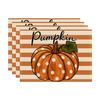 2025 Thanksgiving Pumpkin Maple Leaf Linen Table Mat: Heat-Resistant Autumn Placemat & Coaster Set
