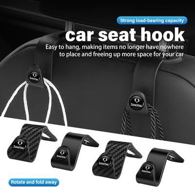 Car Seat Back Hook Storage Organizer Hanger Clip Auto Interior Accessories For SsangYong Rexton Kyron Torres 2024 2023 Evx 2012