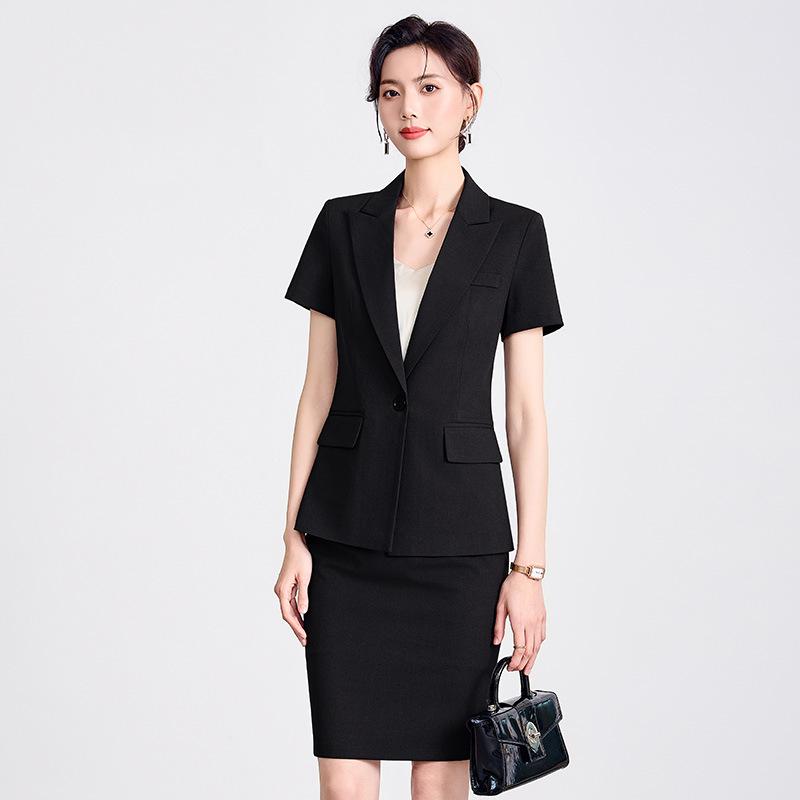 Women's Summer Professional Short-Sleeved Suit Set - Elegant OL Workwear