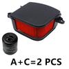 Motorcycle Air Filter For HYOSUNG GV300 QH300-A QM300 GV300S Classic Engine Air Intake Cleaner Oil Filter