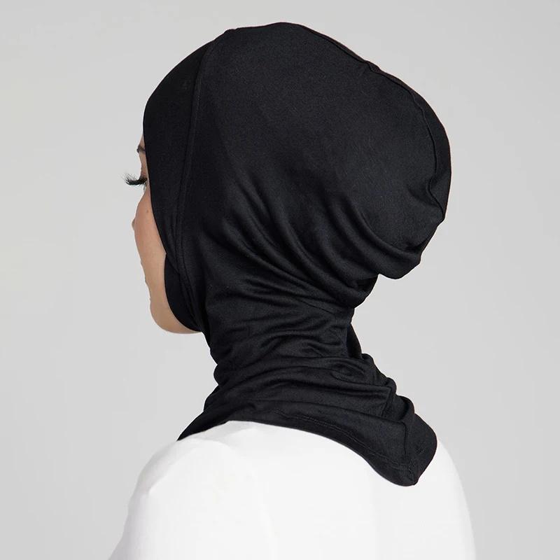 High Qualit Modal Muslim Women Ninjas Cap Full Cover Inner Hat Islamic Undercap Hijab Comfortable Bonnet Headcloth Neck Cover