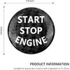 Carbon Fiber Push Start Button, 25-26mm Universal Engine Start Button Cover, Car Interior Decoration for Most Cars SUVs (Carbon Black)