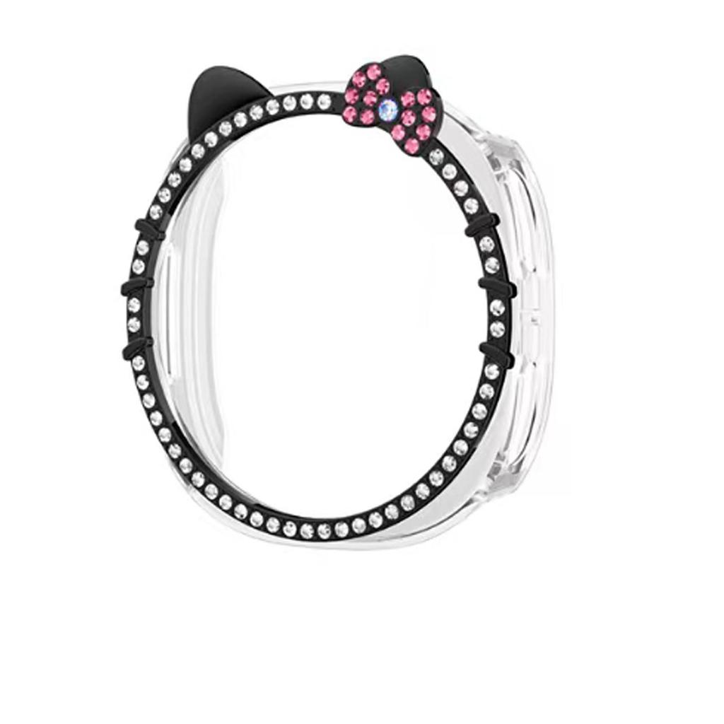 PC Case for Samsung Galaxy Watch 8 40mm 44mm Cute KITTY CAT Diamond Protector Watches Accessories Woman Galaxy Watch8 Cover