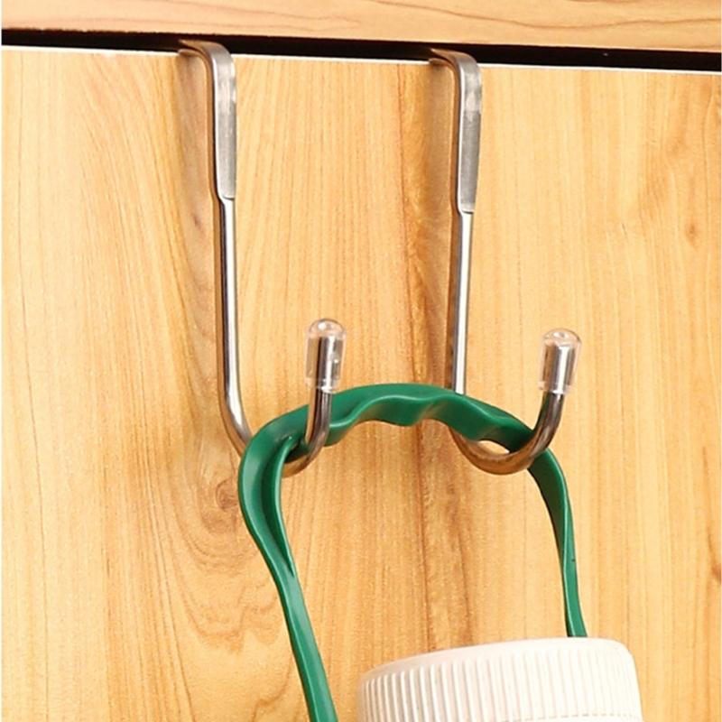 4Pcs Multipurpose Hooks with S Shape Durable No Trace Over Door Hooks for Cabinet Door Ideal for Home and Office Use