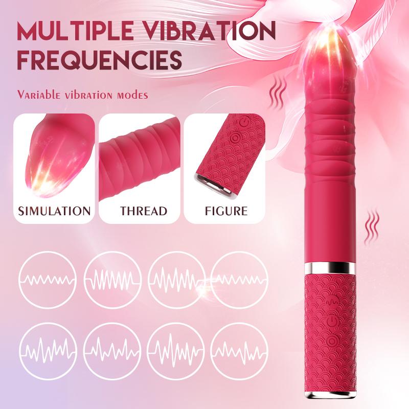 Thrusting Dildo Vibrator Sex Toys with Thrusting Vibration for Women Clit G-spot Anal Play Vagina Clitoral Stimulation Massager