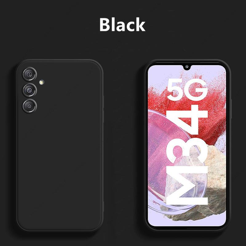 

Для Samsung Galaxy M34 5G Чехол Samsung M34 Чехол Жидкий Мягкий Силиконовый Чехол Для Samsung M34 A15 M54 M14 M04 A14 A24 A34 A54 For Samsung M34 5G чёрный