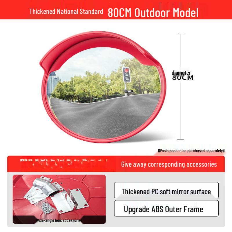 

80cm Outdoor Wide-Angle Traffic Safety Mirror