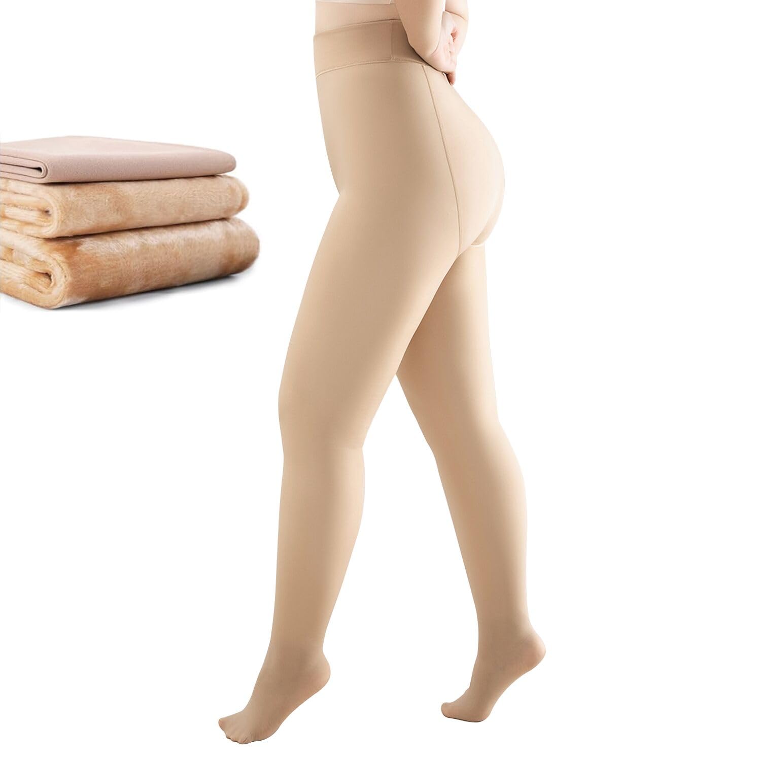 

Женские колготки большого размера с начесом, прозрачные, с эффектом стройности бедер, теплые, без стопы, 320 г, цвет черный/телесный [ciciibear], [Тонкая/Плотная подкладка],