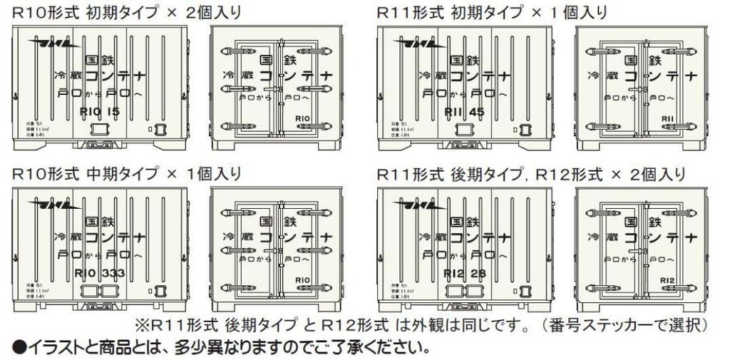 SHOP Nekomata Kontenyaa No.3 JNR Refrigerated Container R10 Type 6 Pieces 1150 Scale Pre-painted Assembly Kit
