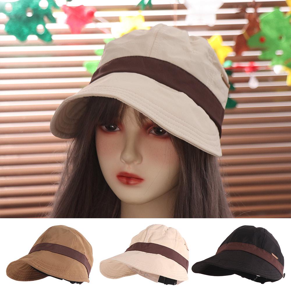 Solid Color Wide Brim Sun Hat Casual Duckbill Hat Casual Outdoor Beach Hat Camping