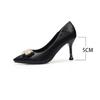 Damen Frühling Herbst Weiche Leder High Heels Echtes Leder Stiletto Schuhe Strass Schmetterling Schuhe für Büro Damen