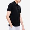 Fila Letter Logo Knitted Solid Color Short Sleeve Polo Shirt Men Polo Shirts Black F11M238105FBK