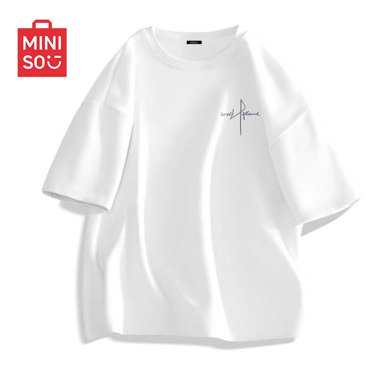 MINISO Men's Summer Pure Cotton Loose Fit T-shirt