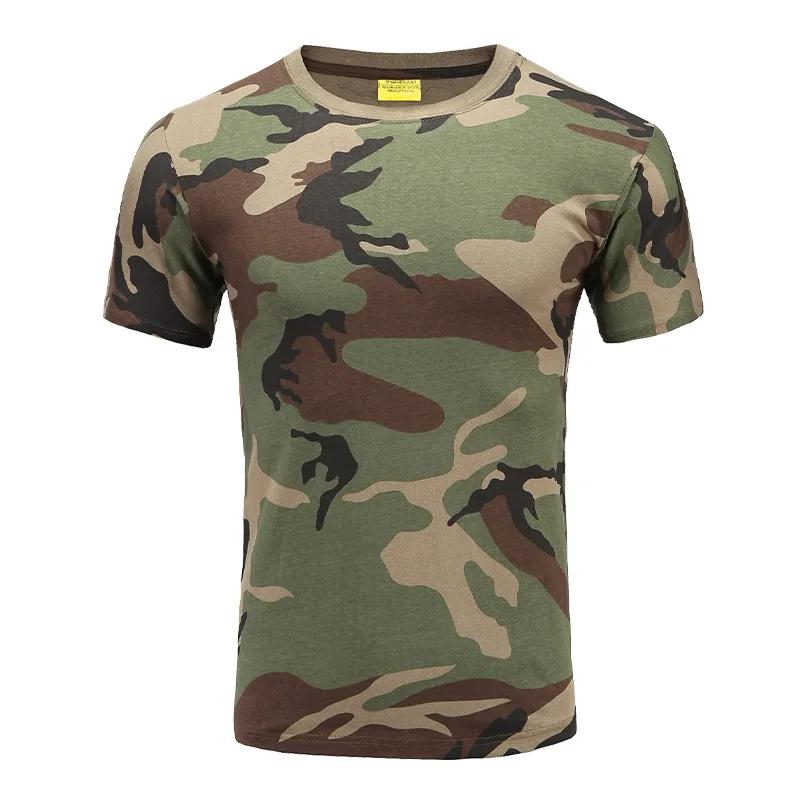 100% Baumwolle Taktisches T-Shirt Kurzarm Schnelltrocknend Jagdhemden Herren Camouflage Outdoor Sport Arbeit Training Airsoft Gefechtshemd M gray