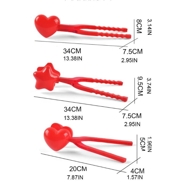 Nowość Dziecięce Zabawki Kula Śniegowa Ściskacz Uroczy Gwiazdka/Serce Kształtmaker Kuli Śniegowej do Zabawy Zabawki Gry na Świeżym Powietrzu Najlepszy Prezent