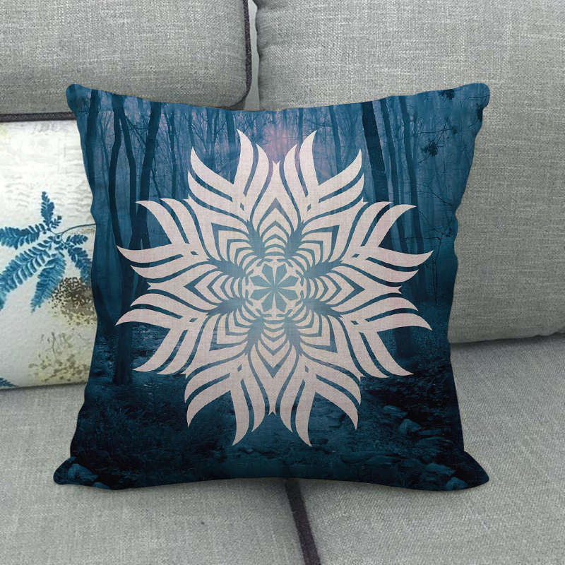 Bohemian Geometric Patterns Digital Printing Short Plush Pillow Covers For Car Sofa Office Cushion Cover Home Goods