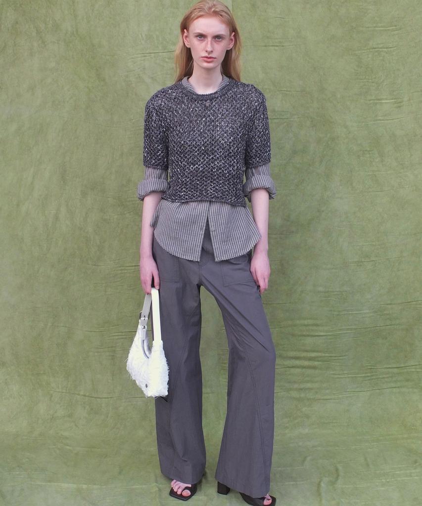 EN OR Scotch Crop Half Knit - Dark Gray