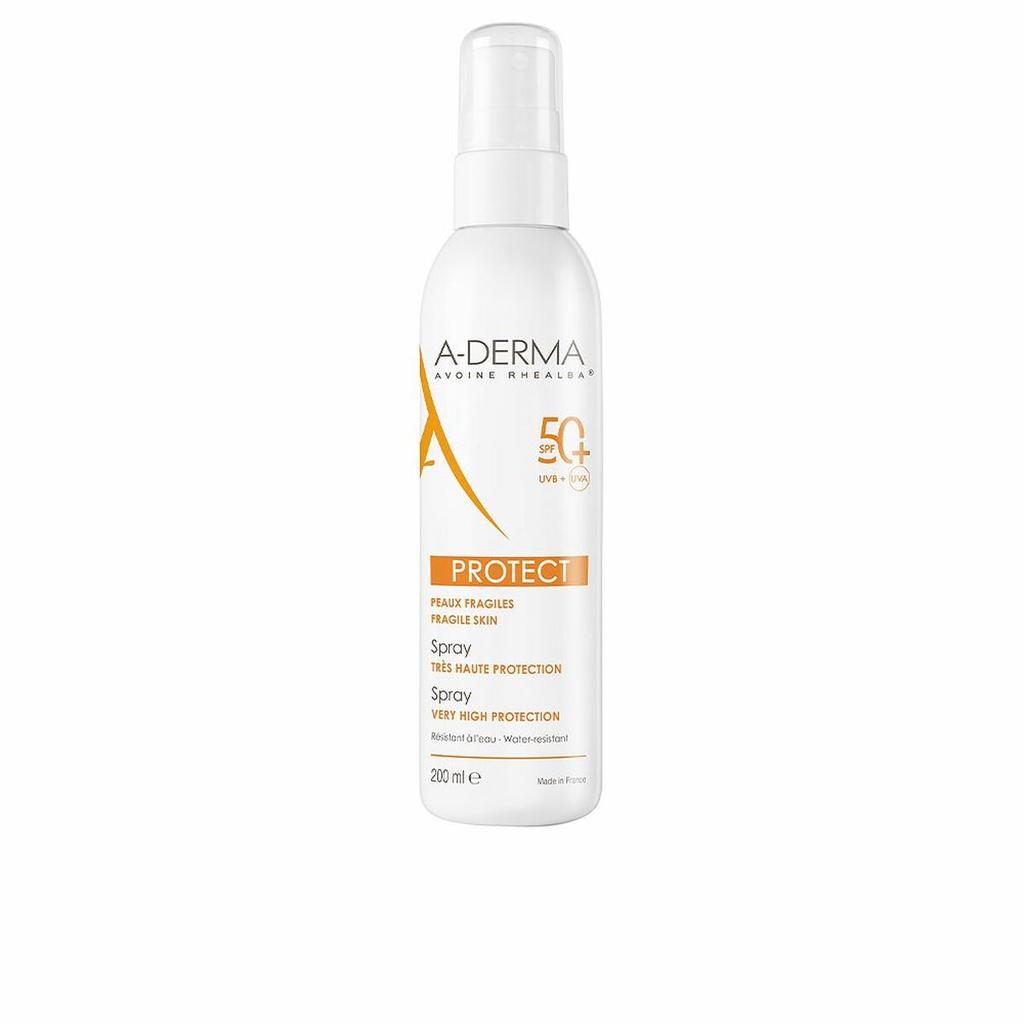 A-Derma, Protect, High UV Protection, Sunscreen Spray, SPF 50+, 200 Ml
