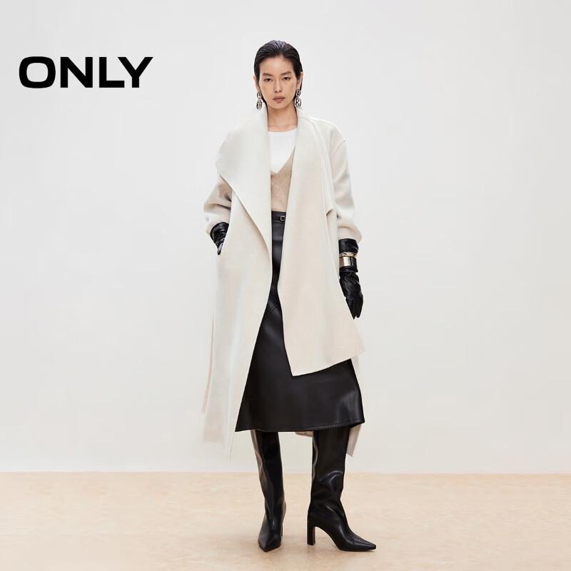 ONLY Women's 2025 Winter Wool Blend Loose Long Coat
