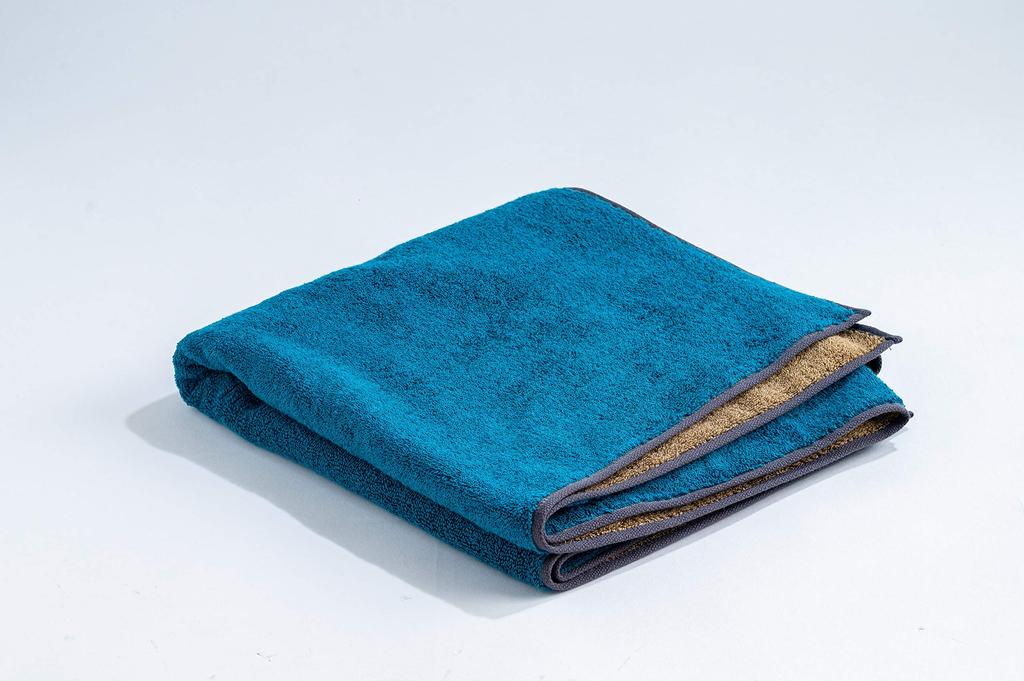 Kainoo Imabari Towel Bath Towel, Traditional Japanese Colors, 60cm X 120cm, Blue Tones (Indo-iro X Namakabe-iro), Made In Japan, Plain, Soft Touch,