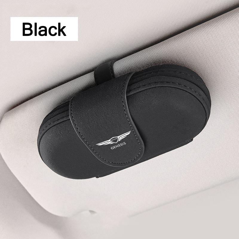 Car Glasses Case Auto Sun Visor Glasses Clip Card Ticket HolderBox For Genesis Essentia GV80 Neolun G70 G90 GV90 GV60 X G80 GV70