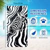 Set of Microfiber Bath Towels with Single Zebra Stripes - Quick Drying, Extremely Absorbent, Ultra-Fine, Contemporary Design