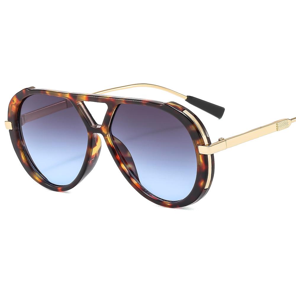 2024 Cheap Sunglasses Vintage Custom High Quality Sunglasses Own Logo Uv400 Mens Metal Frame Double Bridge Sunglasses