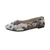 Fashion 2024 Spring and Summer New Casual Women's Shoes Embroidered Embroidery Shallow Mouth Round Toe Slip-on Shoes Women's Large Size