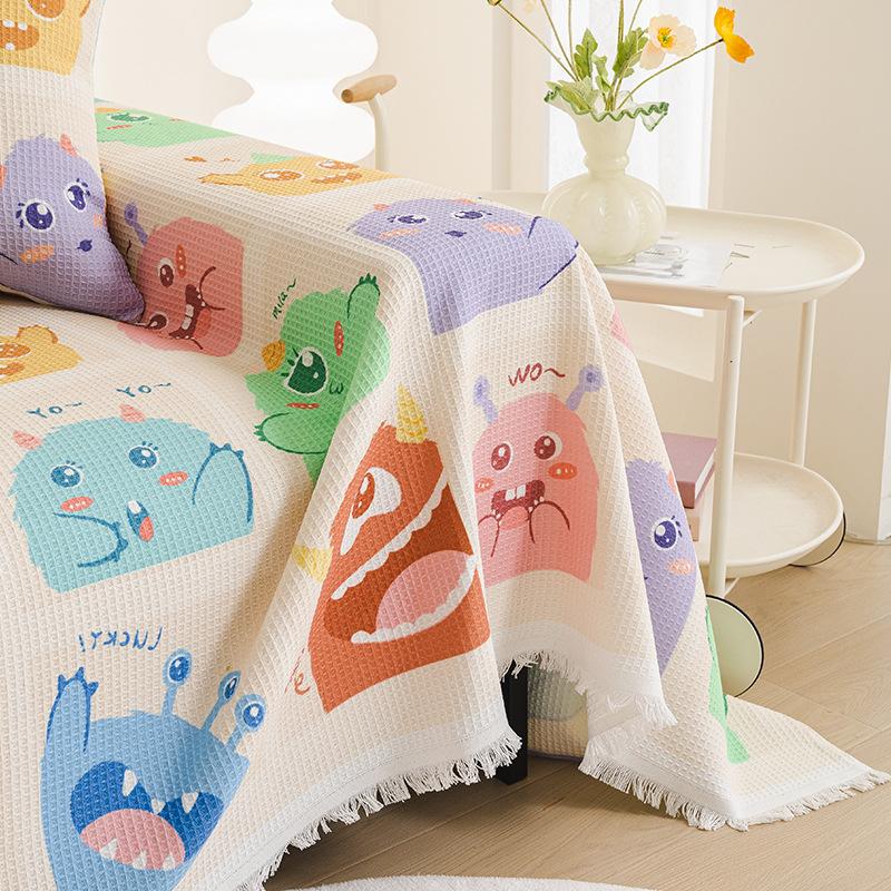 Cartoon Sofa Cover Towel Sofa Cover All-Inclusive Sofa Cover Dust-Proof Four Seasons Universal Sofa Cushion