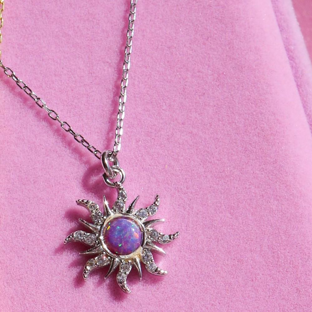 Retro Zircon Star & Opal Barbie Necklace - European & American Style
