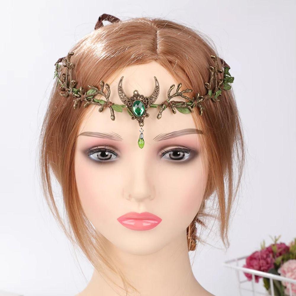 Fantasy Jewelry Elf Tiara Forest Theme Fantasy Headpiece Fairy Headband Outdoor Photo Shoots